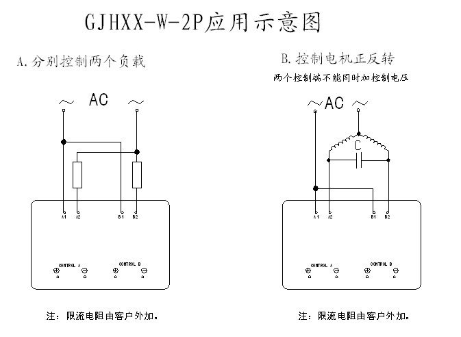 GJHXX-W-2P(H)器件系双通道交流固态继电器。该产品选用国际名牌元器件,经严格筛选配对,相间特性一致,是取代进口产品的最佳选择。本产品也是由传统的继电器技术与半导体技术、光电技术相结合的产物。它是采用晶闸管又称可控硅器件代替传统电触点作为切换装置的具有继电器特性的无触点天关器件。与传统交流继电器相比,它具有寿命长,可靠性高、开关速度快、控制功率低、抗干扰能力强、无噪声、无电磁干扰、无火花、体积小、耐冲击等优点。